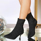 Herbstmode Damenstiefeletten Eleganter spitzer Zeh Stiletto-Booties High Heels Luxus Paillettenstoff Slip-on Stiefeletten Damenschuhe