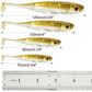 Dr.Fish 5/6 Stück Angelköder Weichplastik Silikonköder Paddelschwanz Shad Wurm Swimbait Süßwasser Barsch Forelle 70mm 80mm 100mm
