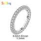 So-Bling S925 Sterling Silber Ringe für Damen Eleganter feiner Zirkonia-Ring Brauthochzeit Verlobungsring Damen Trendiger Schmuck