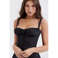 Suninheart Ein trägerloses weißes Spaghettiträger-Kleid, Mini, mit Stäbchen, elegant, zum Schnüren, Partykleider für den Urlaub, lässige Sommerkleider für Damen