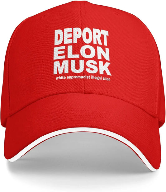 Anti Elon Musk Trucker Hats Fire Elon Musk Deport Stop Musk Funny Gag Baseball Cap for Mens Women