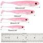 Dr.Fish 5/6 Stück Angelköder Weichplastik Silikonköder Paddelschwanz Shad Wurm Swimbait Süßwasser Barsch Forelle 70mm 80mm 100mm