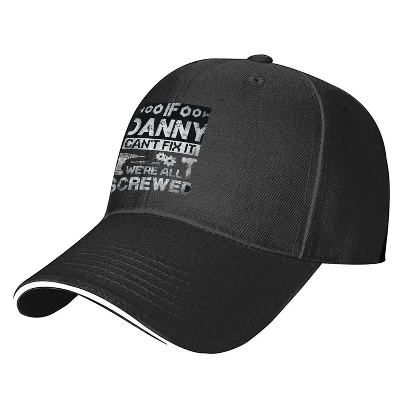 White Letter Print Kids Baseball Cap Fashion Comfort Vintage Hip Hop Baseball Hat Adjustable Sandwich Brim All Seasons