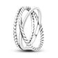 Ringe für Frauen 925 Silberfarbe Zirkon Wickellinie Geometrischer Sternring Verlobung Hochzeit Romantisches Valentinstag Feinschmuck Geschenk