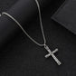 Einfache geometrische Kreuz-Anhänger-Halskette für Damen, Metallschmuck, silberfarbene Kette, Choker, Partygeschenk für Herren, Accessoires