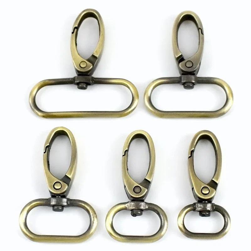5/10Pcs Meetee 20/25/32/38mm Metal Bags Strap Buckles Lobster Clasp Collar Carabiner Snap Hook DIY KeyChain Bag Part Accessories