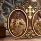 Heiliges Herz Jesu und Herz Mariä, Jesus Christus, Jesus Wanddekoration, Religiöse Heiligenstatue, Komplettes katholisches Weihnachtsgeschenk