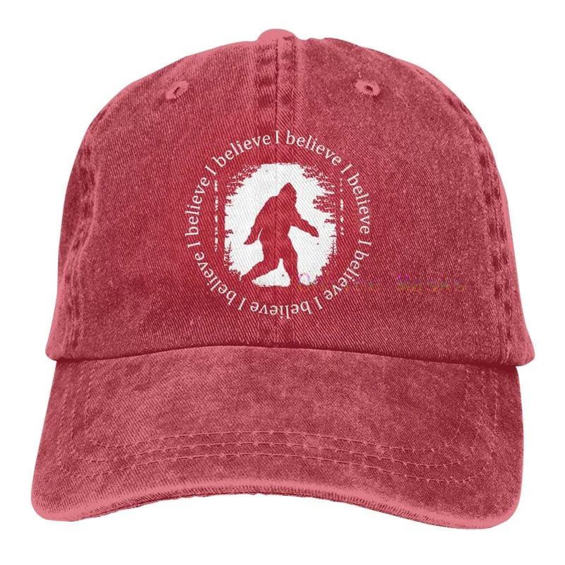 Bigfoot is Real and He Tried to Eat My Ass Baseball Cap Unisex Vintage Trucker Hat Adjustable Cowboy Hats for Mens Womens