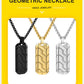 Vnox Cool Tire Pattern Necklaces for Men Boys, Stainless Steel Geometric Bar Pendant Collar, Punk Stylish Gifts for Him