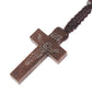 Christus Jesus Holzperlen 8mm Rosenkranz Perle Kreuz Anhänger Geflochtene Seilkette Halskette Religiöse Orthodoxe Gebets Schmuckkette Dekor