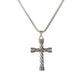 Einfache geometrische Kreuz-Anhänger-Halskette für Damen, Metallschmuck, silberfarbene Kette, Choker, Partygeschenk für Herren, Accessoires