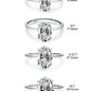 925 Sterling Silve 1-8CT Zircon Gorgeous Shiny Oval Stone Ring For Women Engagement Wedding Luxury High Quality Fine Jewelry