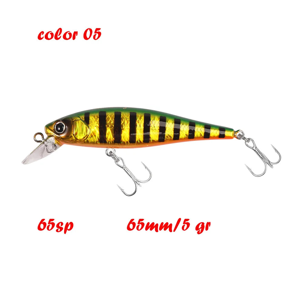 BassLegend Fishing Artificial Bait Suspending Minnow Shallow Wobbler Jerkbait Shad Bass Pike Lure 128 SP 78 F 65 SP