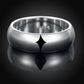Hochwertiger 925er Sterling Silber Ring Mode Schlichter Glatter Runder Ring Partyschmuck für Frauen Größe 5 6 7 8 9 10 11