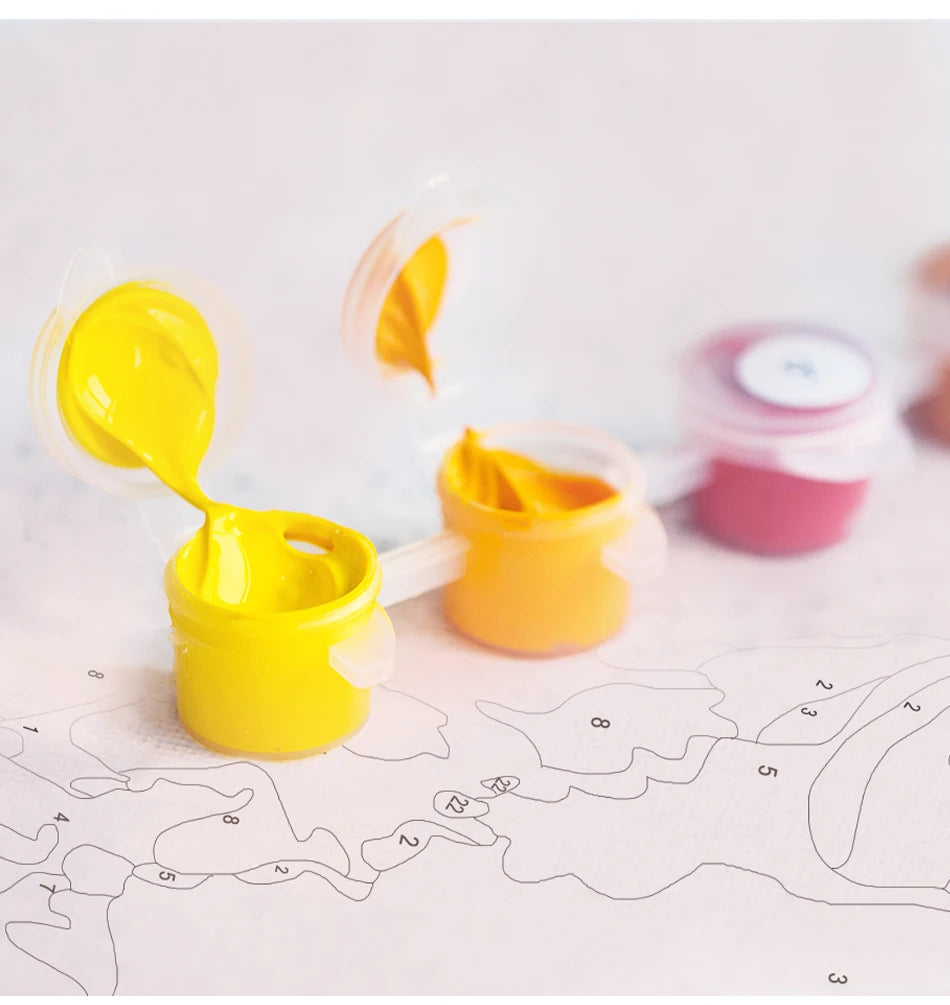 24/36 Farben Personalisiertes Malen nach Zahlen Foto Custom DIY Ölgemälde nach Zahlen Bild Leinwand Porträt Familie Kinder Foto