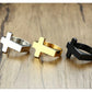 Vnox Einzigartiger Kreuz-Flachring für Herren, glänzender Edelstahl Christus Jesus Gebet Glaube Anel Bruderschaftsringe