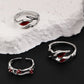 Gotische Ringe unregelmäßig Dunkelheit Roter Stil offener Ring für Damen Zeigefinger Ring Schmuck Geschenk