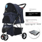Lightweight Outing Small And Medium-sized Pet Stroller Four Seasons Universal Dog Cat Stroller Foldable Tricycle Cage Pet