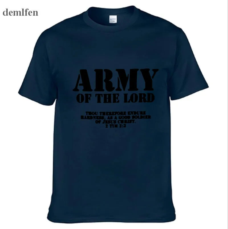 Army Of The Lord Christian Jesus Christ Men And Women Couples Matching T-Shirt Novel Style Custom Printing T Shirt Plus Size