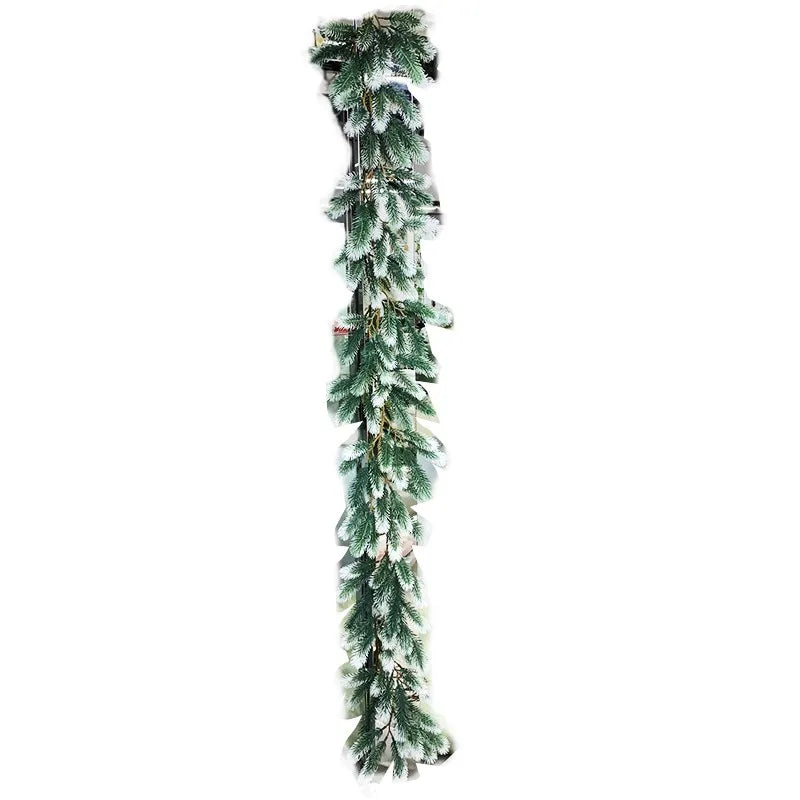 180CM Artificial Plants Christmas Garland Wreath Xmas Home Party Wedding Decoration Pine Tree Rattan Hanging Ornament For Kids