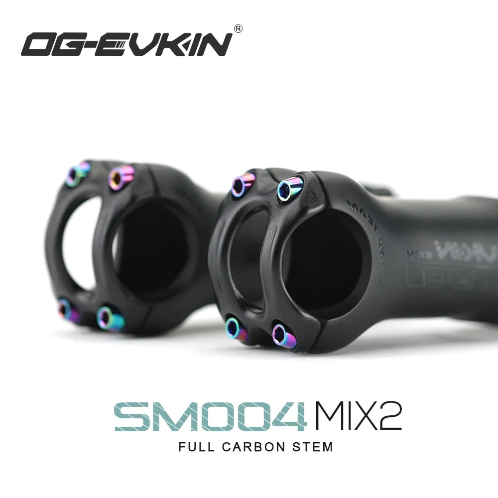 OG-EVKIN BS-004 T1000 Carbon MTB Bicycle Stem 6/17 Degree 31.8MM Carbon Road Bike Stem Positive and Negative Cycling Power Parts