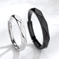 Fashion Schwarz Weiß Ring Geometrische Unregelmäßigkeiten Glatte Paar Verstellbare Ringe Einfachheit Studentenparty Schmuck