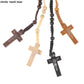 Christus Jesus Holzperlen 9mm Rosenkranzperle Kreuz Anhänger Geflochtenes Seil Halskette Religiöse Orthodoxe Gebetskette Schmuck
