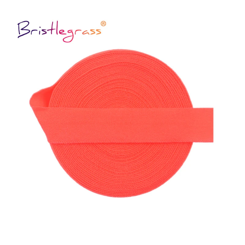 BRISTLEGRASS 2 5 10 Yard 5/8" 15mm Einfarbig Matt Nicht Glänzend Falzgummi FOE Spandex Band Stirnband Unterwäsche Kleid Nähen Borte