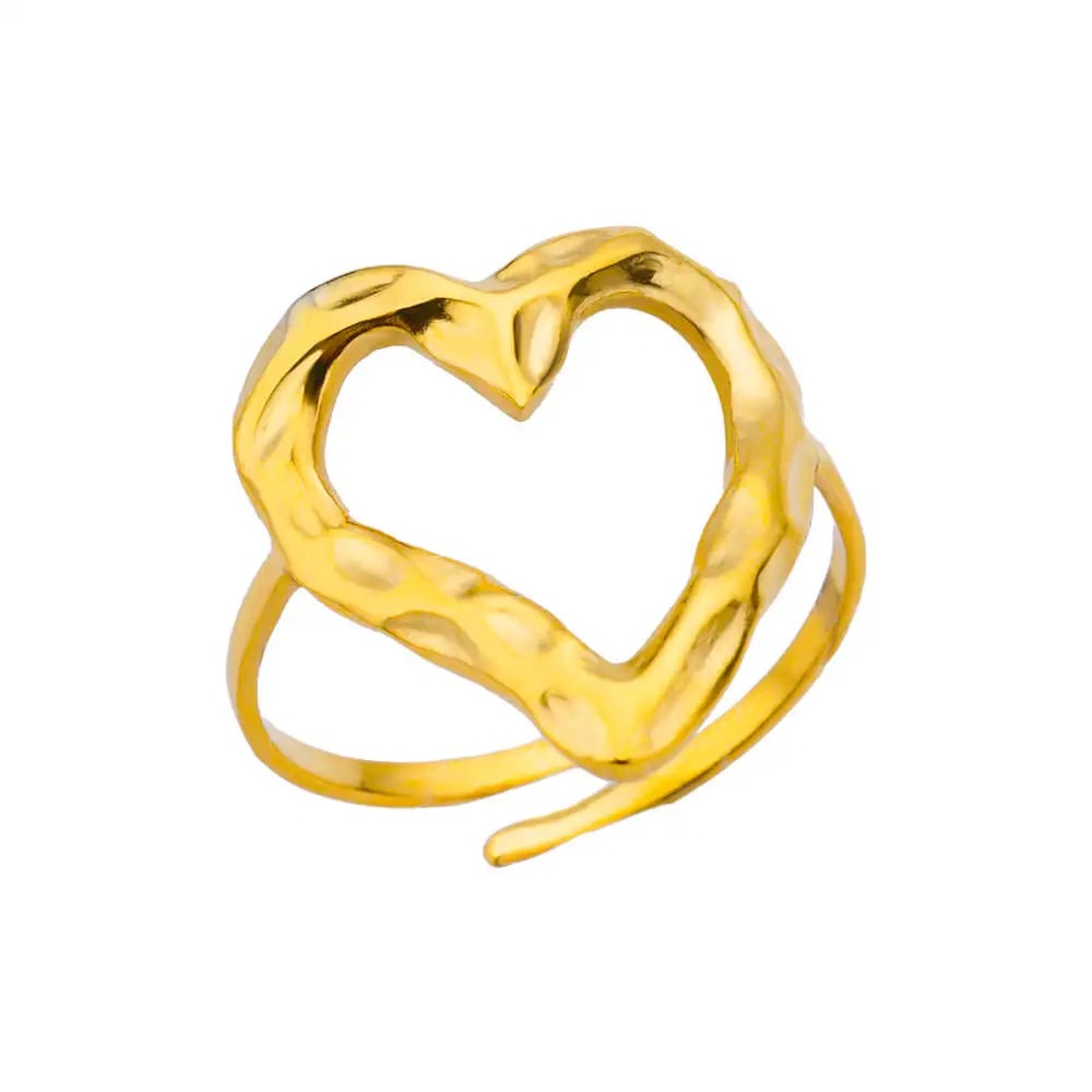 Edelstahlringe für Damen Wasserdicht Offen Goldfarbener Ring Hochzeits-Paarband Schmuck Geschenke Kostenloser Versand Artikel anillos