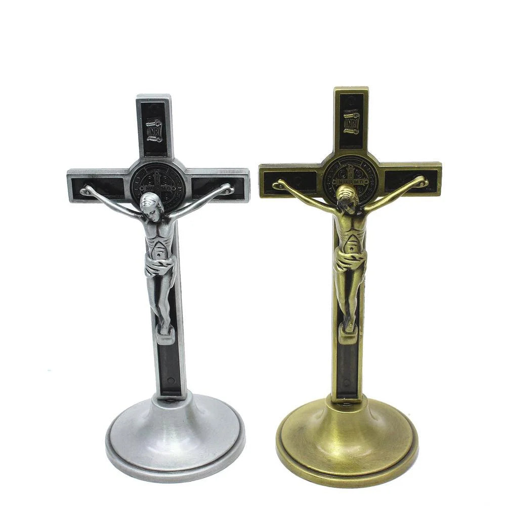 Kreuz Kruzifix Ständer Christus Katholische Jesus Statue Figur Religiöses Gebet Kirche Dekoration Auto Zuhause Kapelle Dekor