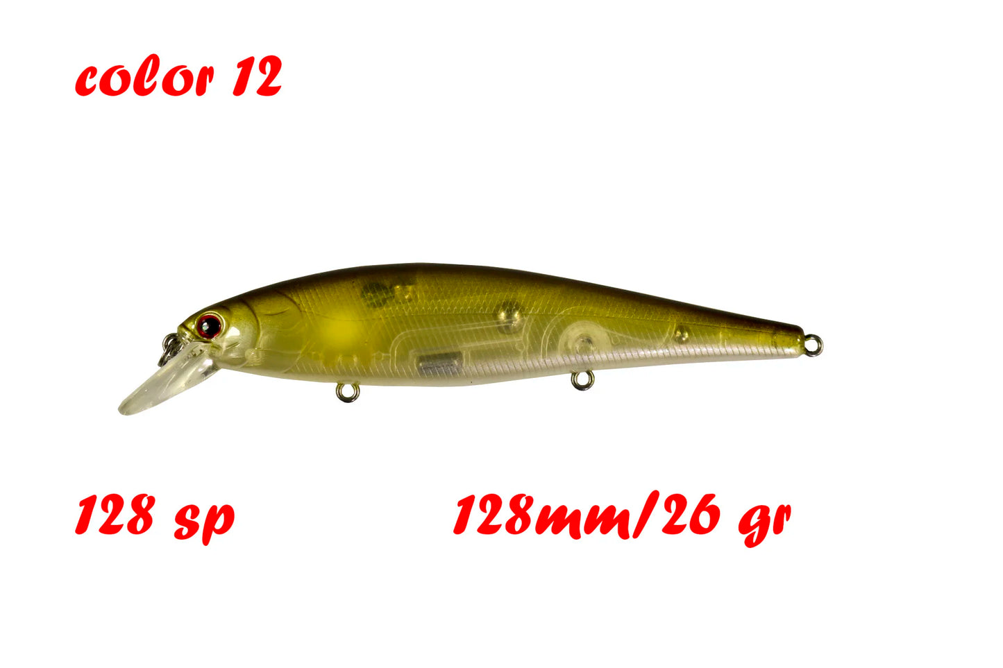 BassLegend Fishing Artificial Bait Suspending Minnow Shallow Wobbler Jerkbait Shad Bass Pike Lure 128 SP 78 F 65 SP