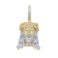 2024Neu Zweifarbig Roségoldfarbe Hip Hop Jesus Christus Kopf Anhänger Mikro Pavé 5A Zirkonia CZ Iced Out Herren Mode Schmuck