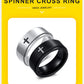 Vnox Spinner Kreuzring für Herren, schwarzer Edelstahl drehbarer Stressabbau-Fingerband, Jungen Christus Jesus Religion Ring