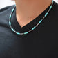 Men's Necklace Natural Coconut Pearls, Heishi Pearls in White Natural Shell and Black Wood  Beaded Surfer Necklace