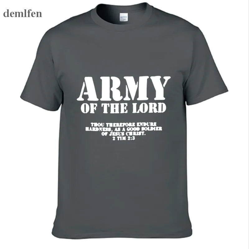 Army Of The Lord Christian Jesus Christ Men And Women Couples Matching T-Shirt Novel Style Custom Printing T Shirt Plus Size