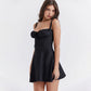 Suninheart Ein trägerloses weißes Spaghettiträger-Kleid, Mini, mit Stäbchen, elegant, zum Schnüren, Partykleider für den Urlaub, lässige Sommerkleider für Damen