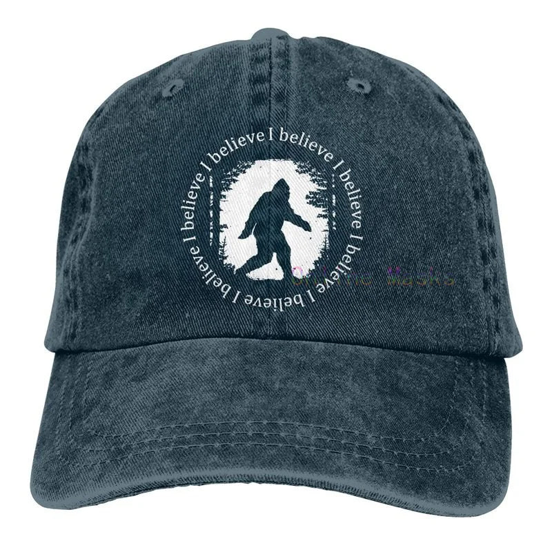 Bigfoot is Real and He Tried to Eat My Ass Baseball Cap Unisex Vintage Trucker Hat Adjustable Cowboy Hats for Mens Womens
