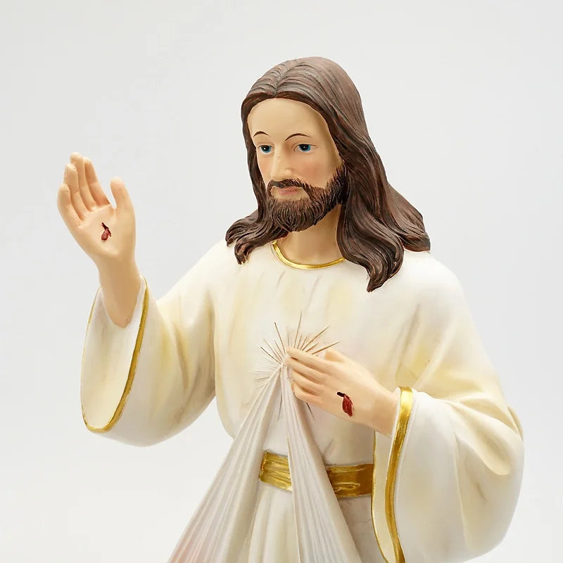 God's Mercy Catholic Statue Figurine Family Prayer Ornaments Jesus Christ Home Decoration Resin Crafts