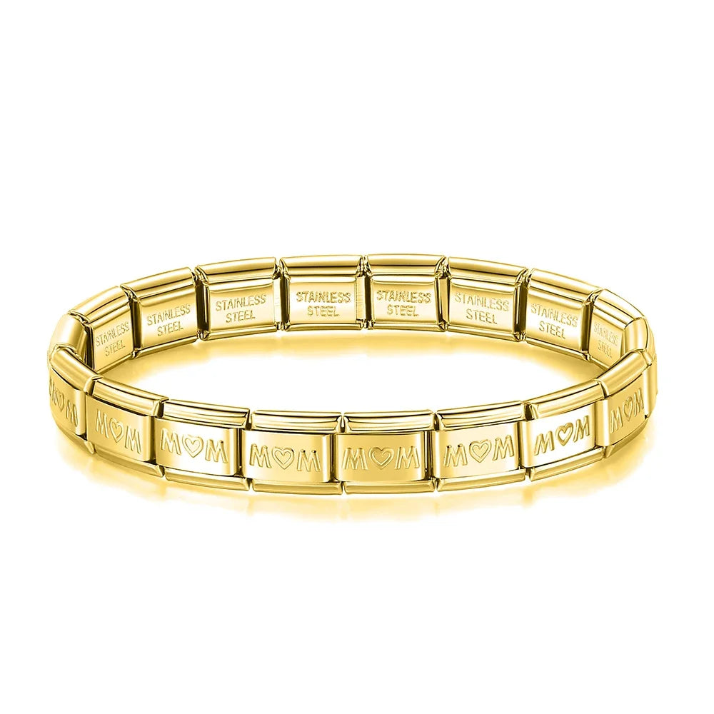 Hapiship Neue Mode Frauen Romantisches Herz 9mm Breite Edelstahl Armband Armreif Mädchen Hochzeit Weihnachtsgeschenk Schmuck G205