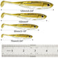 Dr.Fish 5/6 Stück Angelköder Weichplastik Silikonköder Paddelschwanz Shad Wurm Swimbait Süßwasser Barsch Forelle 70mm 80mm 100mm