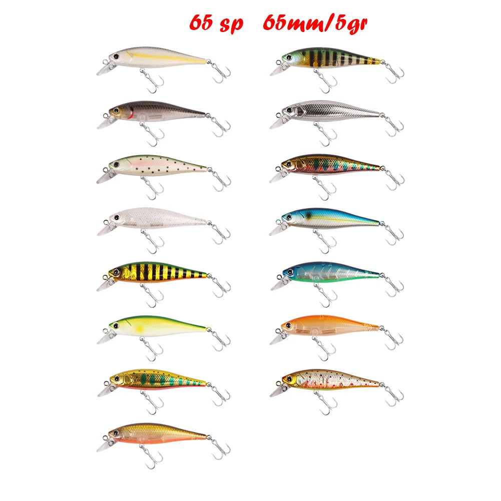 BassLegend Fishing Artificial Bait Suspending Minnow Shallow Wobbler Jerkbait Shad Bass Pike Lure 128 SP 78 F 65 SP
