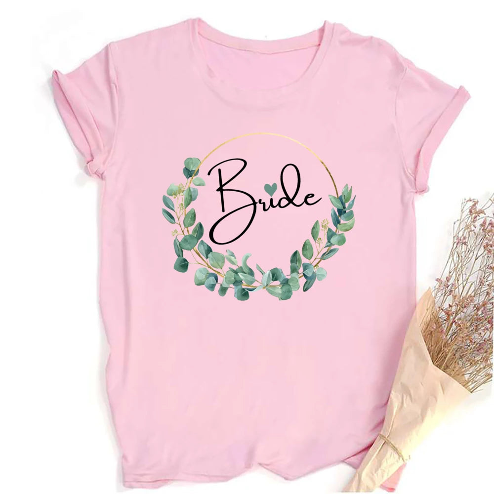 Junggesellinnenabschied T-Shirt für Frauen JGA T-Shirt Braut & Crew Team Braut Tee Hochzeitsgeschenk für Bräute Verlobungs T-Shirt Kleidung