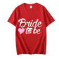 Team Braut Braut T-Shirts für Frauen Oberteile Junggesellinnenabschied Grafik T-Shirts Brautjungfern T-Shirts Frauen T-Shirts Kleidung