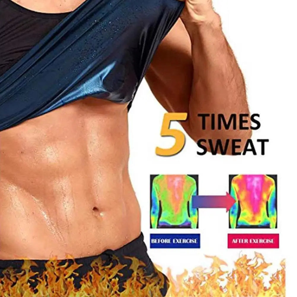 Men Silver Ion Coating Thermo Sweat Sauna Vest Body Shapewear Slimming Shapers Tops Trainer Tank Burning Waist Fat Effect J3P4