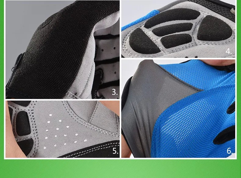 ROCKBROS Fahrradhandschuhe Schwammpolster Lange Finger Motorradhandschuhe für Fahrrad Mountainbike Handschuhe Touchscreen MTB Handschuhe