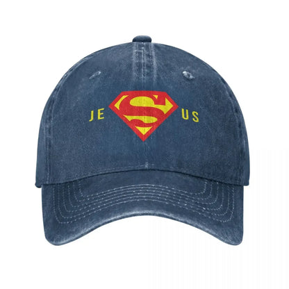 Super Jesus Washed Baseball Cap Mütze Herren Damen Christian Gott Kappe Frühling Herbst Vintage Casquette Gorras