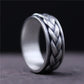 Echte 925 Sterling Silber Ringe für Männer und Frauen Drehring Matt geflochten gedrehtes Seil Retro Antik Stil
