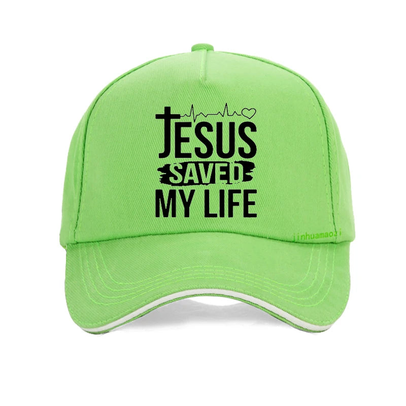 Sommerhut Bedruckte Jesus hat mein Leben gerettet Baseballkappe Ich gehöre Jesus Mützen Herren Baumwolle Christus Religion Christlicher Glaube Hüte