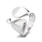 925 Sterlingsilberringe für Frauen, minimalistische, handgefertigte, schlichte, große Ringe für Paare, Party-Schmuckgeschenk, verhindert Allergien