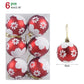 6 Stück 6 cm transparente Schneeball-Weihnachtskugeln Anhänger für Weihnachtsbaumschmuck Klare Kugeln Hängende Ornamente Weihnachten Navidad